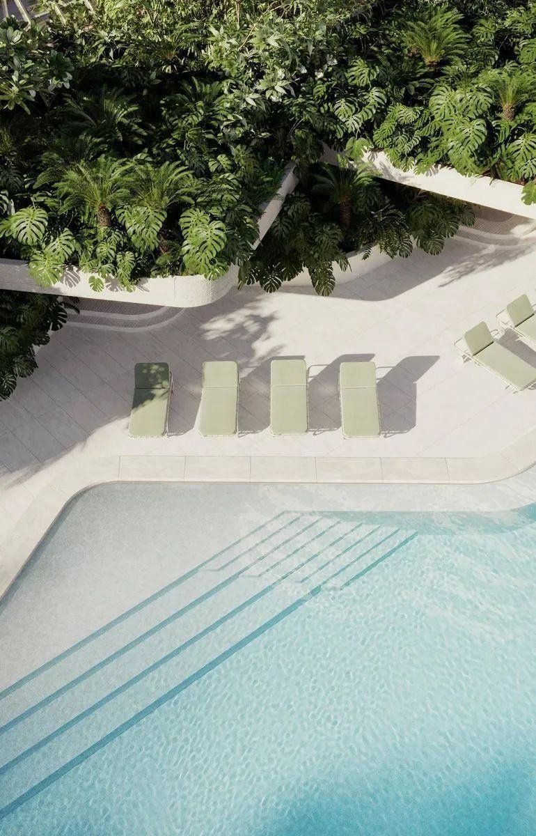 Piscina do clube vista de cima